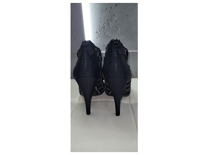 Chanel Multicolor Textile Open Boots Booties Sz.40 Pre-Owned - view 9