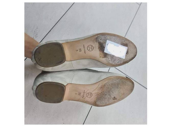 Grau Wildleder Schnürstiefeletten Chanel Größe 39 Vorbesitz - Ansicht 8