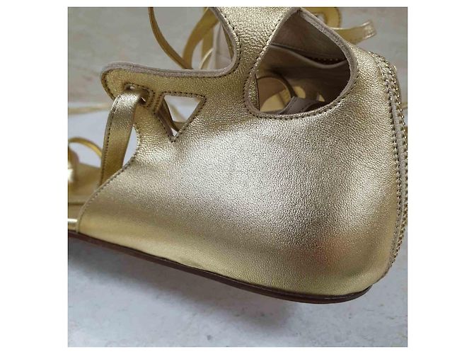 Timeless Chanel Gold Gladiator Sandalen Größe 38 Gebraucht - Ansicht 11