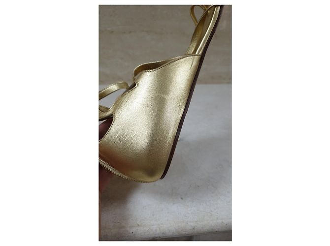 Timeless Chanel Gold Gladiator Sandalen Größe 38 Gebraucht - Ansicht 13
