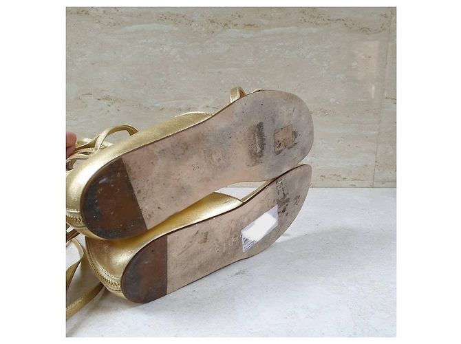Timeless Chanel Gold Gladiator Sandalen Größe 38 Gebraucht - Ansicht 7