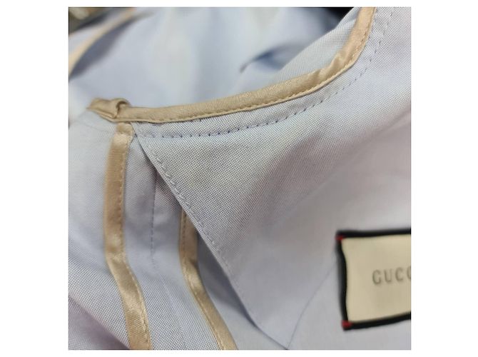 Gucci Hellblaue Baumwolljacke Größe 40 Gebraucht - Ansicht 10