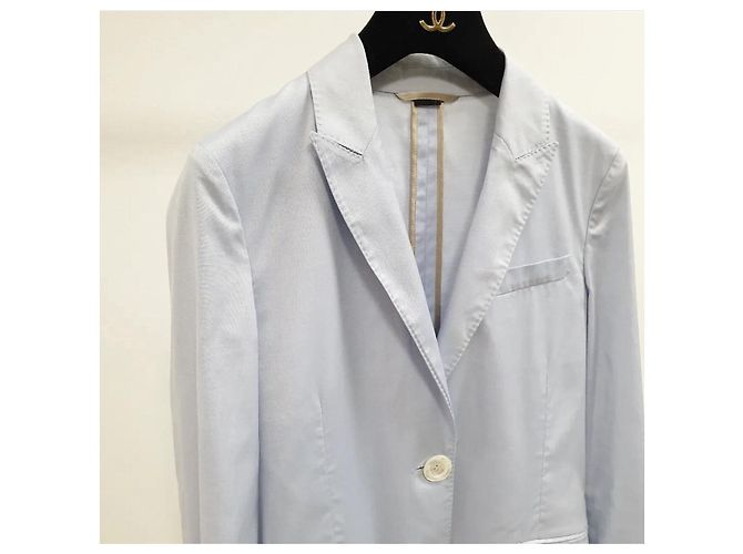 Gucci Hellblaue Baumwolljacke Größe 40 Gebraucht - Ansicht 2