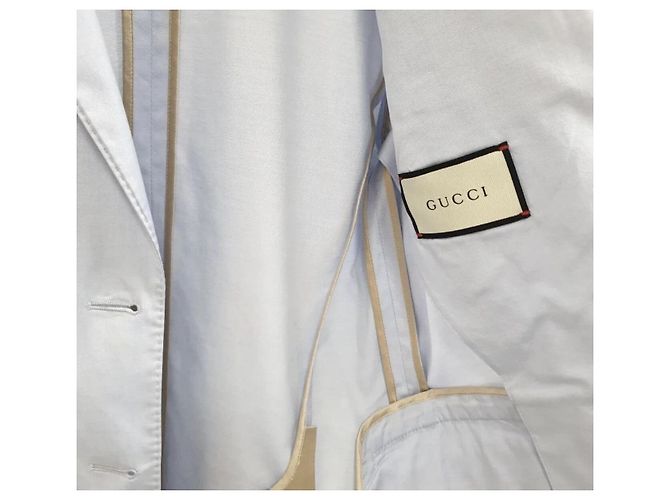 Gucci Hellblaue Baumwolljacke Größe 40 Gebraucht - Ansicht 5