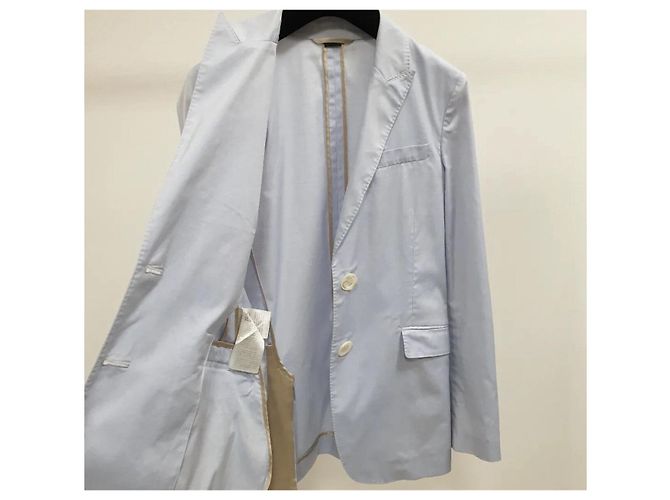 Gucci Hellblaue Baumwolljacke Größe 40 Gebraucht - Ansicht 7