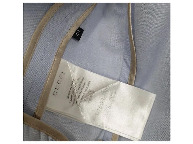 Gucci Hellblaue Baumwolljacke Größe 40 Gebraucht - Ansicht 8