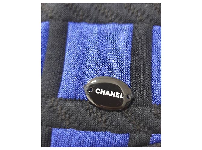 Chanel Multicolorierte geometrische karierte Cocktailkleid 2013 Größe 38 Gebraucht - Ansicht 4