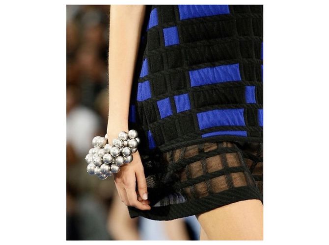 Chanel Multicolorierte geometrische karierte Cocktailkleid 2013 Größe 38 Gebraucht - Ansicht 6