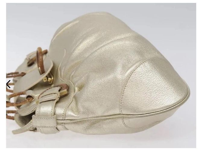 Borsa a mano Salvatore Ferragamo Sofia in pelle dorata D'oro - vista 4