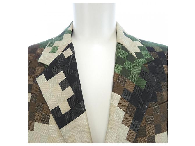Giacca Damier Louis Vuitton Marrone Beige Verde - vista 5