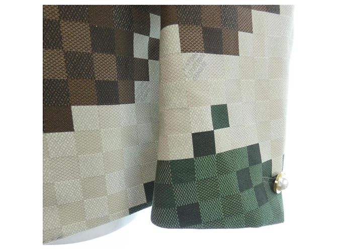 Giacca Damier Louis Vuitton Marrone Beige Verde - vista 6