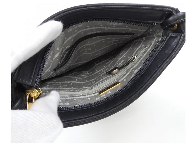 Autre Marque Borsa a spalla in pelle Indenya Marrone Nero Bianco - vista 6