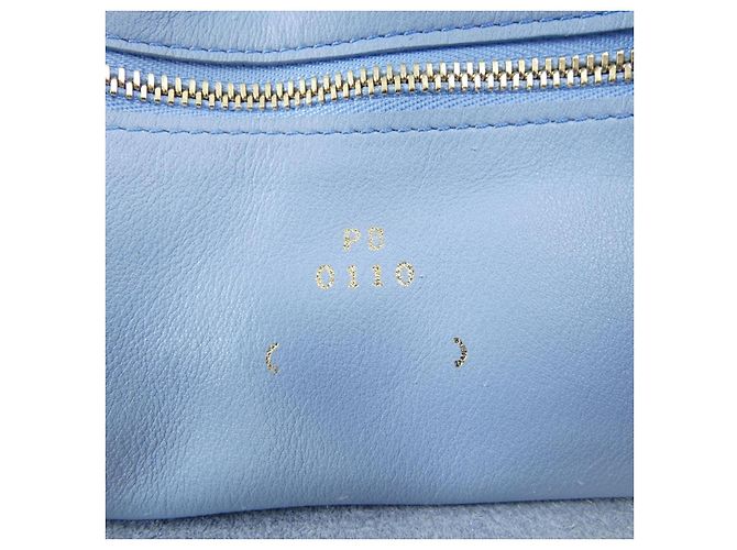 Autre Marque Leder Tote Bag PB0110 Blau - Ansicht 5