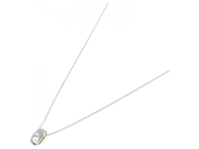 Autre Marque Collana in oro bianco e oro rosa Au750 con diamanti D'oro - vista 2