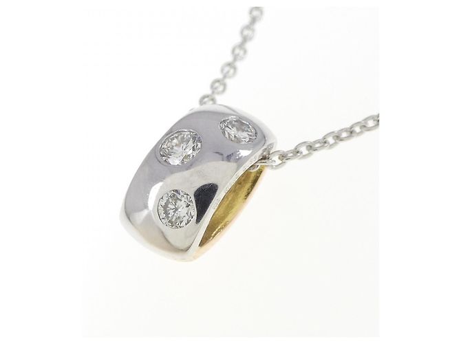 Autre Marque Collana in oro bianco e oro rosa Au750 con diamanti D'oro - vista 3