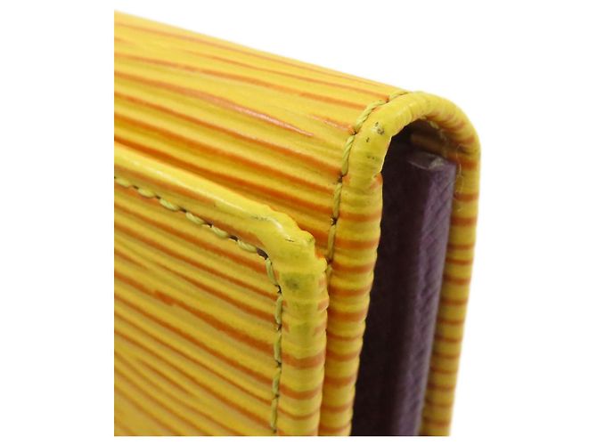 Billetera bi-fold de cuero Epi Louis Vuitton Amarillo - vista 20