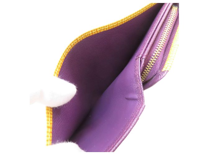 Billetera bi-fold de cuero Epi Louis Vuitton Amarillo - vista 5