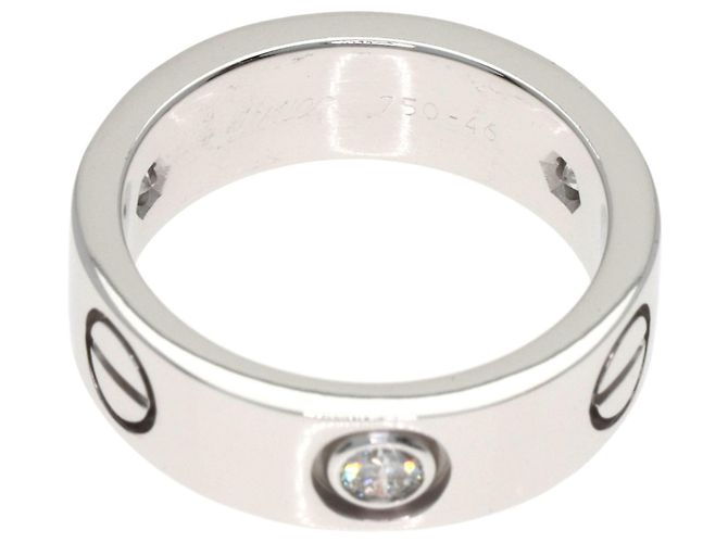 Cartier Love Ring Halb Diamant aus 18K Weißgold - Ansicht 4