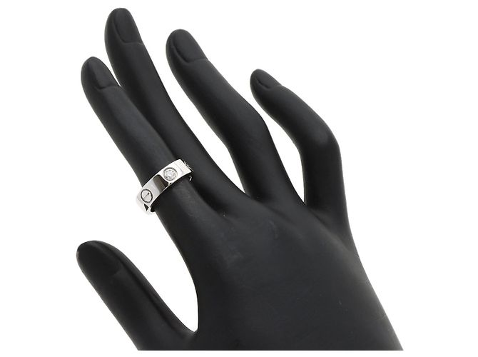 Cartier Love Ring Halb Diamant aus 18K Weißgold - Ansicht 6