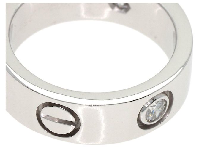 Cartier Love Ring Halb Diamant aus 18K Weißgold - Ansicht 7
