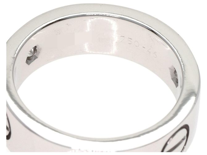 Cartier Love Ring Halb Diamant aus 18K Weißgold - Ansicht 8