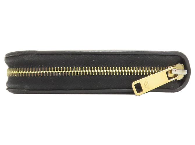 Céline Celine Rundzip-Langgeldbörse aus schwarzem Leder - Ansicht 3
