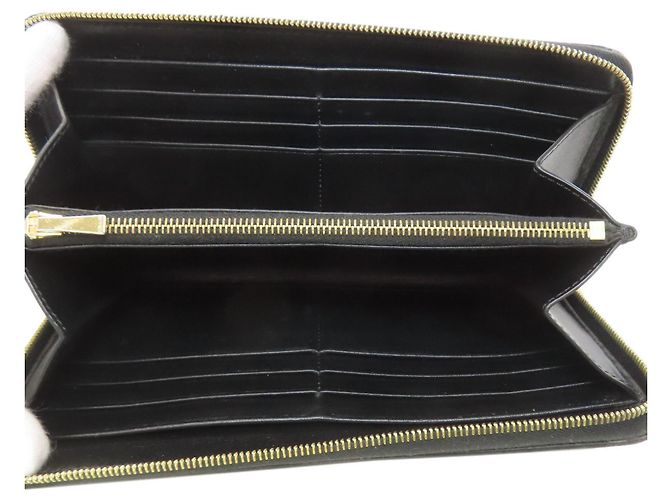 Céline Celine Rundzip-Langgeldbörse aus schwarzem Leder - Ansicht 4
