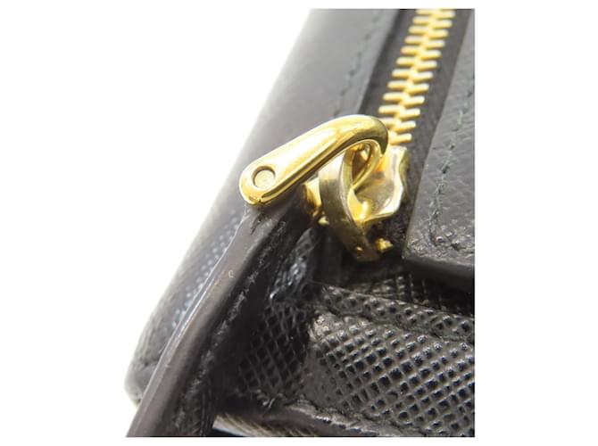 Prada Saffiano Leder Langbörse Schwarz - Ansicht 17