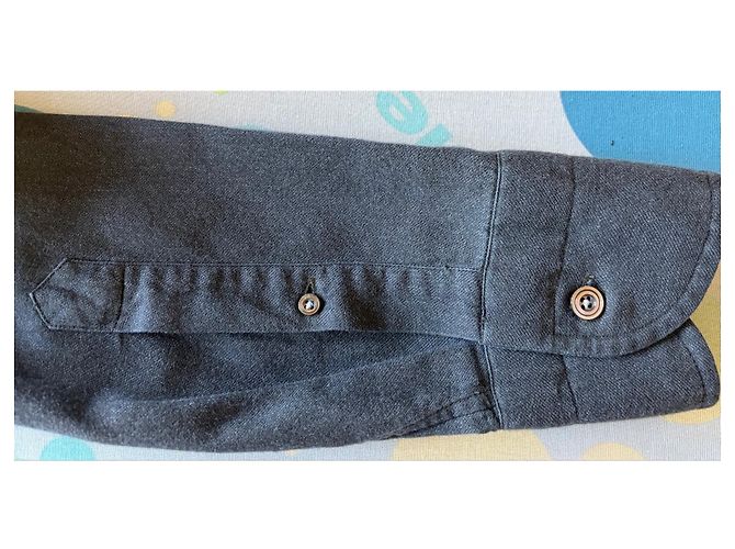 Camicia in cotone grigia Tom Ford Grigio - vista 5