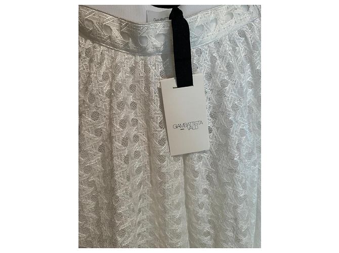 Giambattista Valli Falda larga blanca de encaje Blanco - vista 3