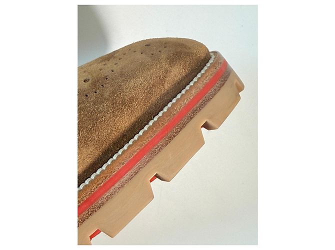 Scarpe Oxford in suede marrone Christian Louboutin - vista 2