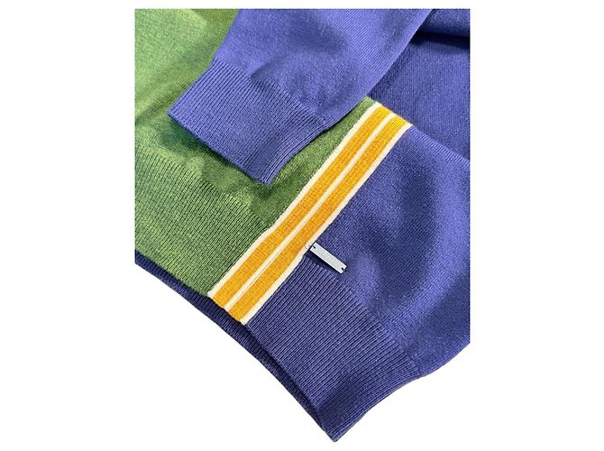 Suéter de lã DSquared2 com listras Azul Verde Amarelo - vista 2