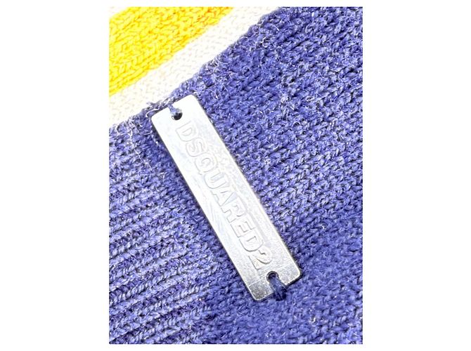 Suéter de lã DSquared2 com listras Azul Verde Amarelo - vista 4