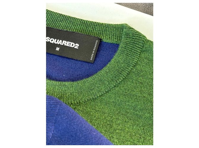 Suéter de lã DSquared2 com listras Azul Verde Amarelo - vista 6