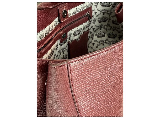 Borsa in pelle bordeaux Dolce & Gabbana Bordò - vista 11
