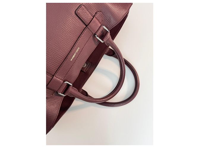 Borsa in pelle bordeaux Dolce & Gabbana Bordò - vista 17