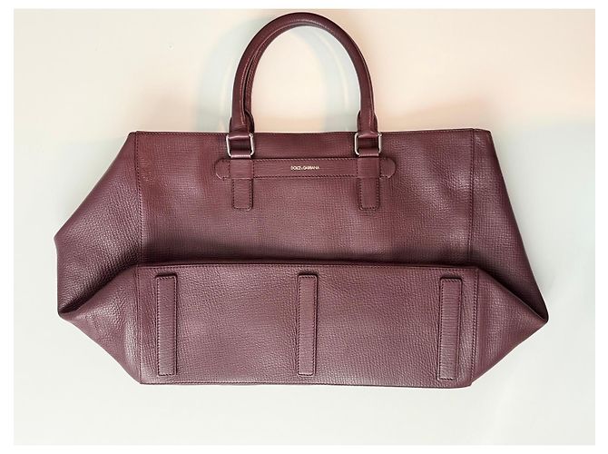 Borsa in pelle bordeaux Dolce & Gabbana Bordò - vista 4