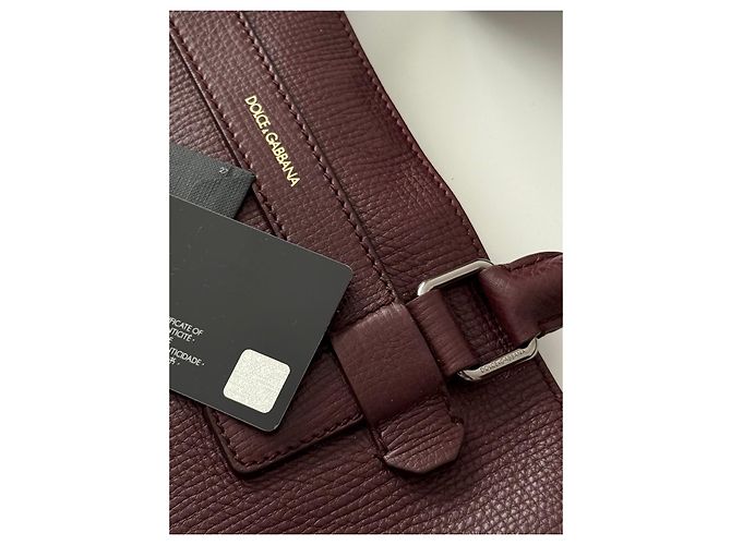 Borsa in pelle bordeaux Dolce & Gabbana Bordò - vista 6