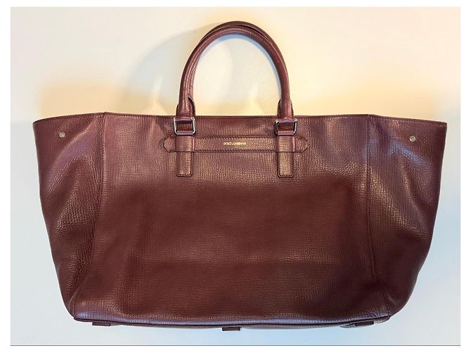 Borsa in pelle bordeaux Dolce & Gabbana Bordò - vista 8