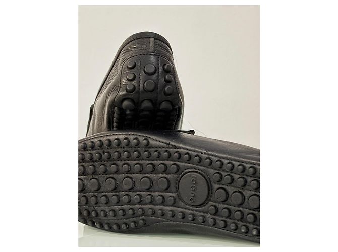 Mocassini Gucci in Pelle Nera con Horsebit Nero - vista 11