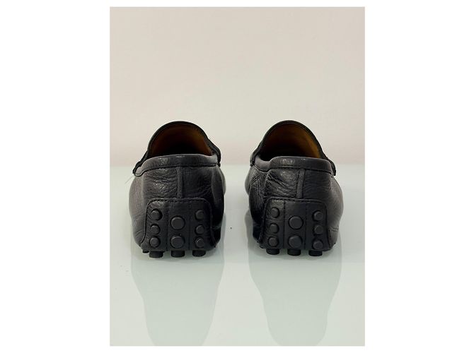Mocassini Gucci in Pelle Nera con Horsebit Nero - vista 3