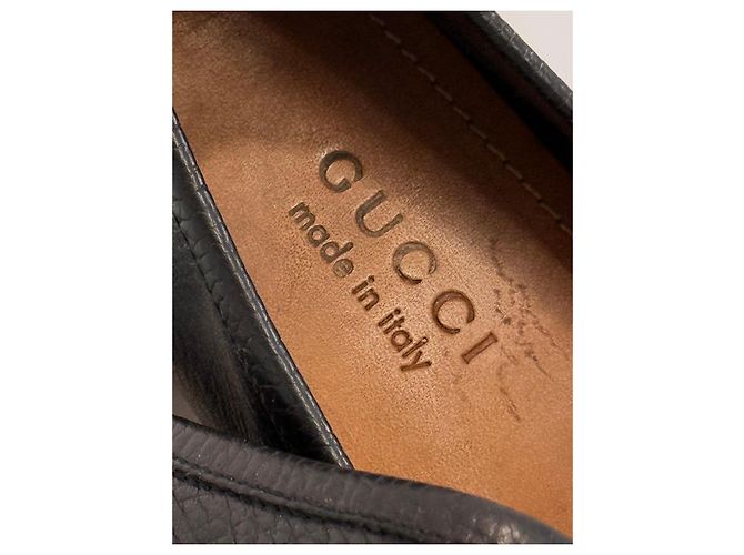 Mocassini Gucci in Pelle Nera con Horsebit Nero - vista 5