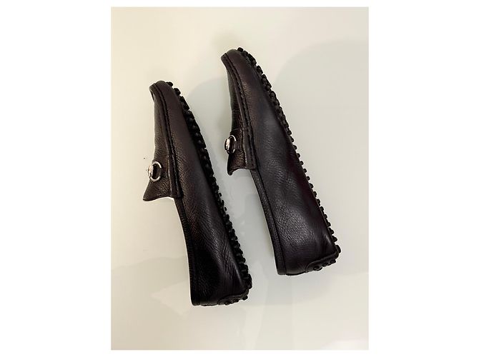 Mocassini Gucci in Pelle Nera con Horsebit Nero - vista 6