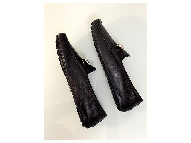 Mocassini Gucci in Pelle Nera con Horsebit Nero - vista 7