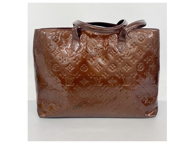 Borsa Tote Vernis Wilshire MM di Louis Vuitton Rosso - vista 12
