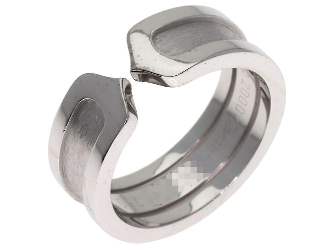 Anello Cartier C2 #50 in oro bianco 18K - vista 2
