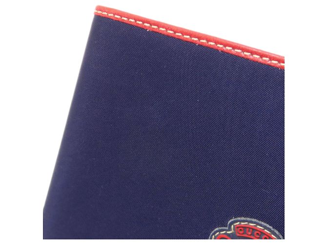 Billetera bi-fold de nylon Gucci Azul marino - vista 15