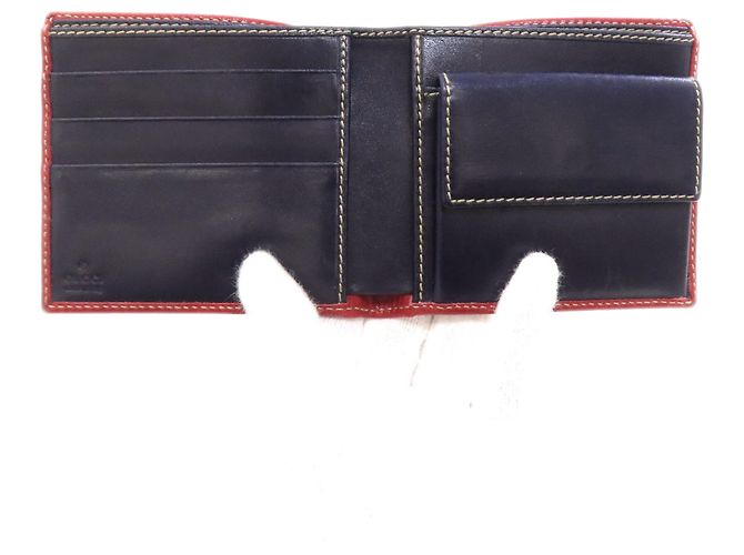 Billetera bi-fold de nylon Gucci Azul marino - vista 4