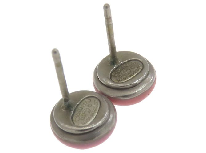 Pendientes de Stud Chanel Coco Mark Plata Rosa - vista 5