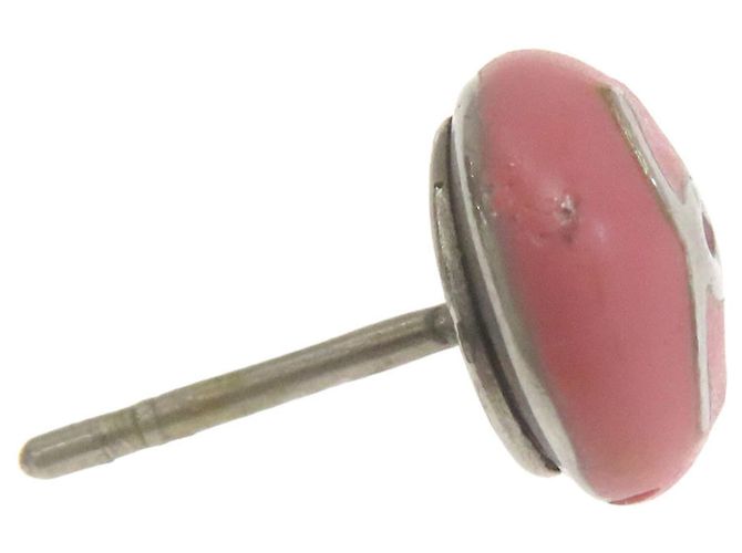 Pendientes de Stud Chanel Coco Mark Plata Rosa - vista 7